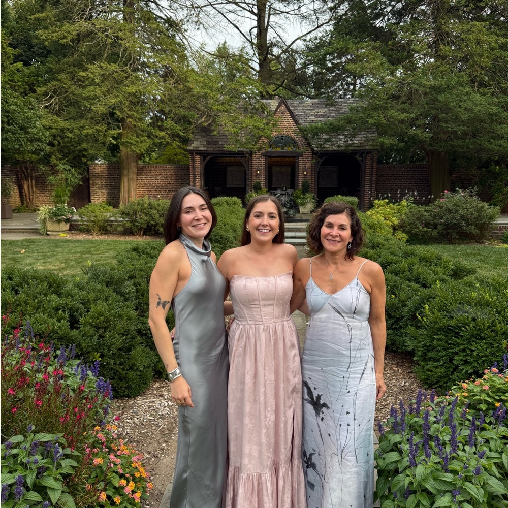 Azazie Pink and Gray Wedding Dresses